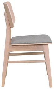 Scaun de dining cu șezut gri deschis Rowico Nagano, maro deschis