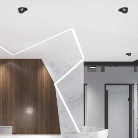 LED spot încastrat 28W 230V 3000/4000/6400K Ø20 cm negru