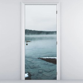 Fototapet pentru ușă - Lac nordic de gheață (95x205cm)