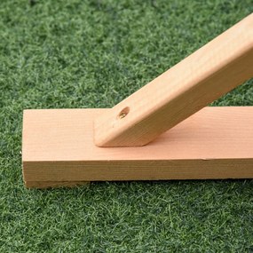 PawHut Hrănitoare pentru păsări exterioară pe picior, acoperiș rezistent la intemperii, lemn masiv, 55 x 55 x 144 cm, lemn natural | Aosom Romania