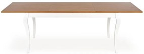 Masa Extensibila Windsor Stejar Inchis/Alb– l90 x h76 x L160-240 cm