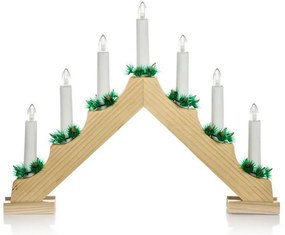 Sfeșnic LED de Crăciun Retlux 7xLED/2,6W/230V lemn