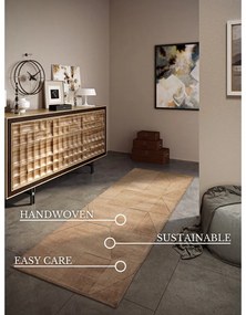 Covor tip traversă bej țesut manual din lână 80x250 cm Ursule – Villeroy&amp;Boch