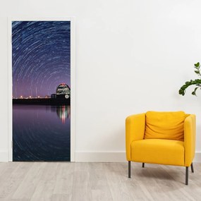 Fototapet pentru ușă - Cerul înstelat noaptea (95x205cm)