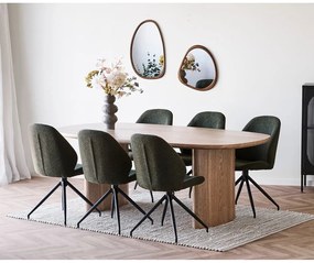 Masă de dining cu aspect de lemn de frasin 110x210 cm Serra – House Nordic