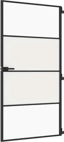 vidaXL Ușă interior negru 102,5x201,5 cm sticlă securiz./aluminiu slim