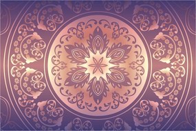 Tablou - Mandala pe gradient violet (90x60 cm)