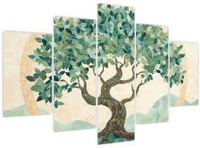 Tablou – Mozaic elegant cu arbore (150x105 cm)