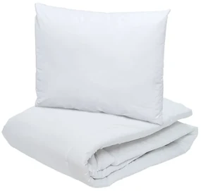 Patura de vara matlasata 140x200 cm cu perna 70x90 cm ECONOMY PEACH, albă