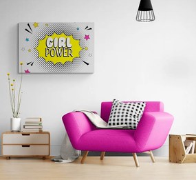 Tablou cu inscripție pop art - GIRL POWER