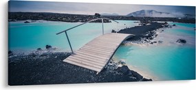 Tablou cu pod din lemn (120x50 cm)