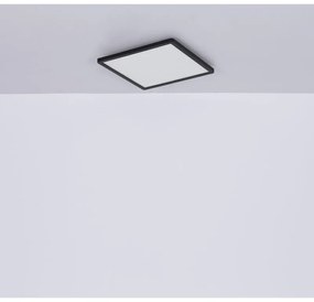 Plafoniera LED design slim Sapana negru 42x42cm