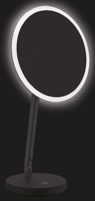 Oglinda cosmetica baie cu iluminare LED si picior negru Deante Silia Negru