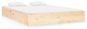 820072 vidaXL Cadru de pat mic dublu, 120x190 cm, lemn masiv
