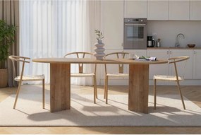 Masă de dining cu aspect de lemn de stejar 90x200 cm Sabella – Kalune Design