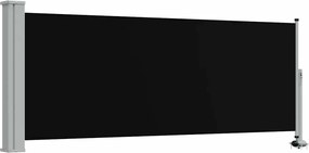 vidaXL Copertină laterală retractabilă de terasă, negru, 100 x 300 cm
