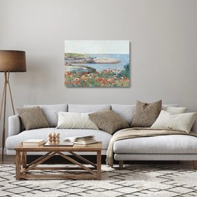 Tablou pe sticlă - Childe Hassam, Poppies,  Isles of Shoals, reproducere (70x50 cm)
