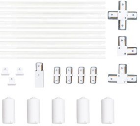 Sistem modern de iluminat pe șine cu 5 spoturi albe monofazate GU10 50mm - Iconic Ruby