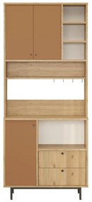 Dulap cu rafturi Rebutia 6 (Stejar + Cărămiziu) . 1102517