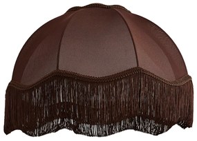 Abajur din material textil maro cu interior alb 45/15/21,5 - Heritage