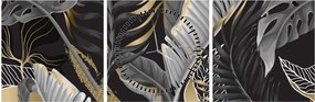 Tablou - Jungla de aur (cu ceas) (90x30 cm)