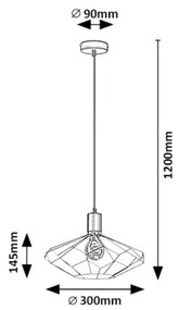 Lustră pe cablu Rabalux 72241 FRAN 1xE27/40W/230V
