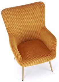 Fotoliu Amaro velvet mustariu H97 cm