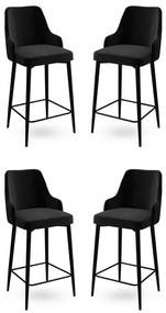 Set de scaune de bar Enox Black, 4 buc.