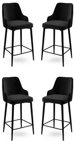 Set de scaune de bar Enox Black, 4 buc.