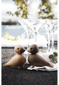 Set 2 statuete din lemn masiv de stejar Kay Bojesen Denmark Lovebirds