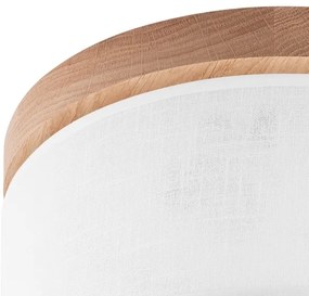 Plafonieră BELLADONNA 1xE27/15W/230V d. 30 cm alb/stejar Brilagi