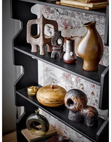 Bibliotecă neagră din lemn de pin 84x140x20 cm Savoya – Bloomingville