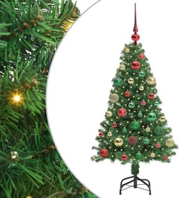 vidaXL Brad de Crăciun artificial Verde 120 cm PVC și Oțel și Plastic