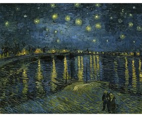 Tablou - reproducere 90x70 cm The Starry Night, Vincent van Gogh – Fedkolor