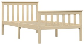 283220 vidaXL Cadru de pat, lemn deschis, 90 x 200 cm, lemn masiv de pin