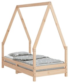 834486 vidaXL Cadru de pat pentru copii, 70x140 cm, lemn masiv de pin