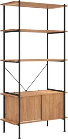 vidaXL Unitate rafturi cu 5 niveluri și dulap, 80x40x163 cm oțel&lemn