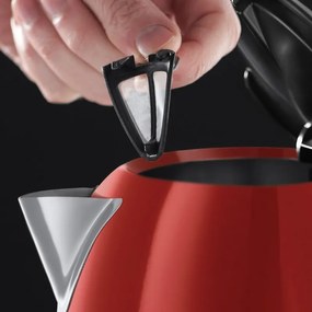 Cana electrica Russell Hobbs Colours Plus Flame Red 20412-70, 2400 W, 1,7 l, Fierbere rapida, Element de incalzire ascuns, Baza rotativa la 360°, Indicator, Rosu