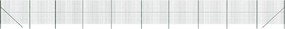vidaXL Gard plasă de sârmă, verde, 2x25 m, oțel galvanizat