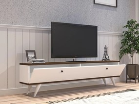 Masă TV/Dulap Tamoku (alb + Nuc) . 1095128