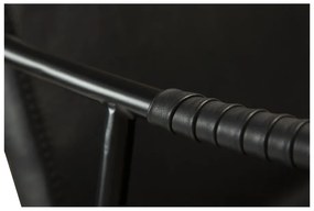 Scaun bar cu husă din piele artificială DAN-FORM Denmark Boto, negru, înălțime 95 cm