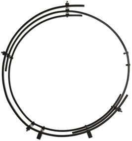 Outsunny Suport pentru lemne de foc Suport lemne in forma de inel Greutate maxima 50kg negru, 71x32x73cm