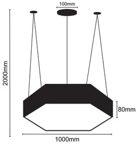 Lustră LED pe cablu LED/100W/230V 4000K d. 100 cm