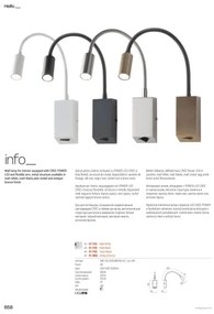 Redo 01-4802 - Lampă flexibilă LED HELLO, 3W, 230V, bronz