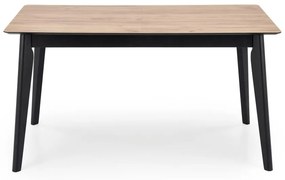 Masa extensibila Gulian stejar/negru L140-180 x l80 x H76