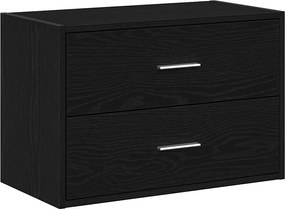 vidaXL Dulap cu 2 sertare stejar negru 60x31x40 cm lemn prelucrat