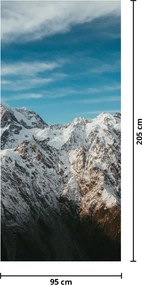 Fototapet pentru ușă - Creste montane înzăpezite (95x205cm)