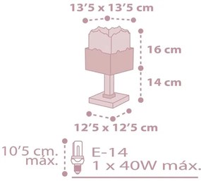 Lampă pentru copii PANDA 1xE14/40W/230V roz Dalber 63161S