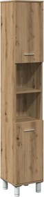 vidaXL Dulap de baie, stejar artizanal, 30x30x179 cm, lemn prelucrat