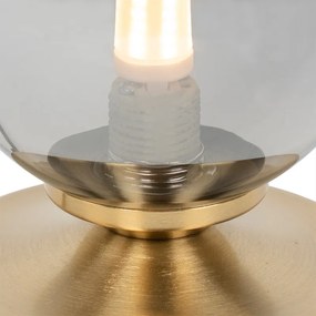 Lampă de masă modernă aurie cu sticlă fum - Atena